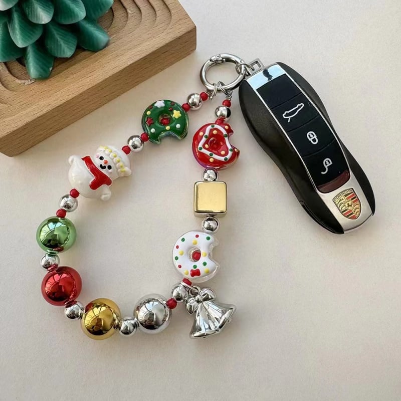 Pandantiv pentru telefon mobil cu om de zăpadă și mărgele, PVC, anti-radiație, personalizare disponibilă, unisex, Shell Encounter