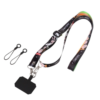 Kaiš za mobitel s klipom na stražnjoj strani, prilagodljiv crossbody remen, karikatura dizajn; materijal najlon; užad poliester; metalna kopča; tisak silk-screen; prilagodljivo.