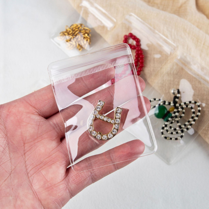 Prozirna antioksidativna vrećica za nakit s debelim PVC-om, samouzavara