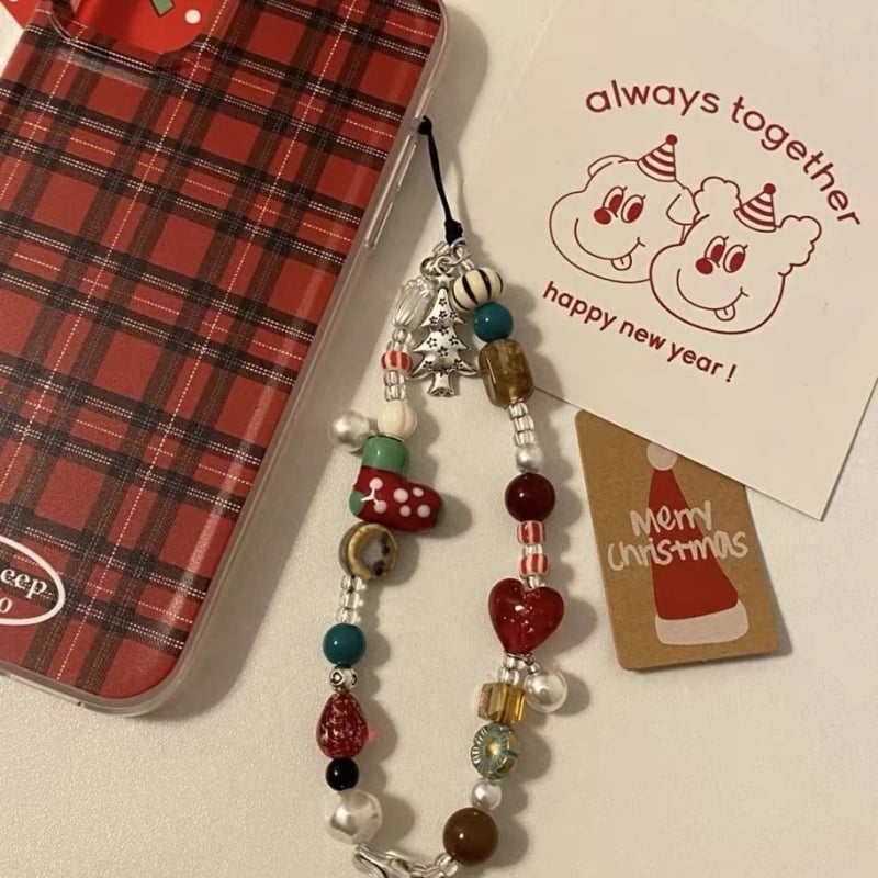 Kabel za mobitel s perlicama, PVC užad, plastična kopča, mogućnost logotipa