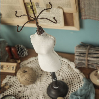 Držač za nakit - drveni, stolna montaža, 1 sloj, Zakka stil, višenamjenski