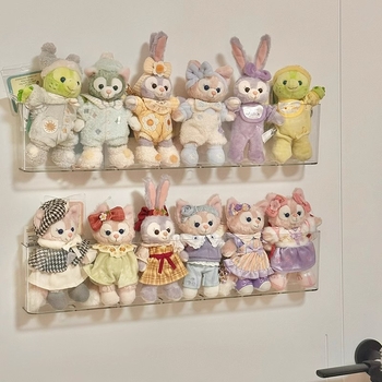 Zidni nosač za lutke i izložbu – S40, plast, proziran uzorak, obješiti bez bušenja, crtani sladak stil, varijante Lazy Belle / Strawberry Lover Belle / Bubble Belle, mogućnost prilagodbe