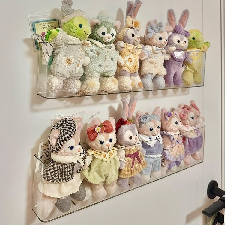 Zidni nosač za lutke i izložbu – S40, plast, proziran uzorak, obješiti bez bušenja, crtani sladak stil, varijante Lazy Belle / Strawberry Lover Belle / Bubble Belle, mogućnost prilagodbe