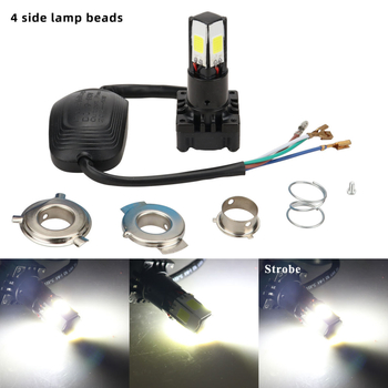 Automobilska LED svjetla H4 s integriranim visokim i niskim snopom, aluminijsko kućište, 12V, vodootporno, vijek trajanja 50000h, model motor157