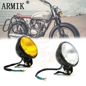 Prednje svjetlo za motocikl MD-FGDD-012, 35W, 12V, univerzalna ugradnja, metal i staklo