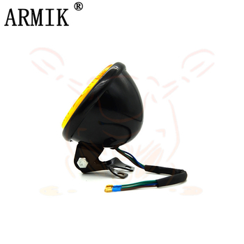 Prednje svjetlo za motocikl MD-FGDD-012, 35W, 12V, univerzalna ugradnja, metal i staklo