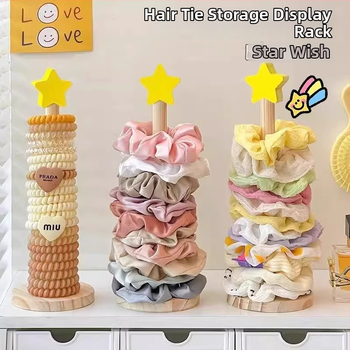Drevený stojan na šperky, podlahový držiak na doplnky do vlasov, stolová výstavka, 1 úroveň, moderný minimalistický štýl