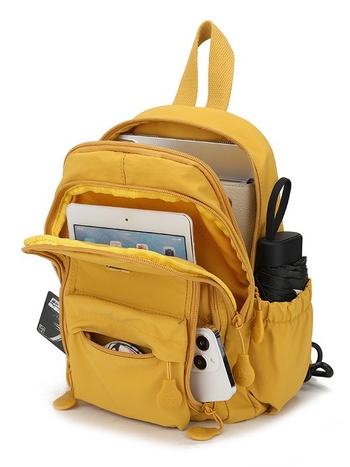 Geantă crossbody pentru călătorii casual, exterior din nailon, căptușeală din bumbac, închidere cu fermoar, impermeabilă