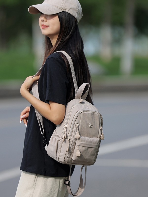 Geantă crossbody pentru călătorii casual, exterior din nailon, căptușeală din bumbac, închidere cu fermoar, impermeabilă