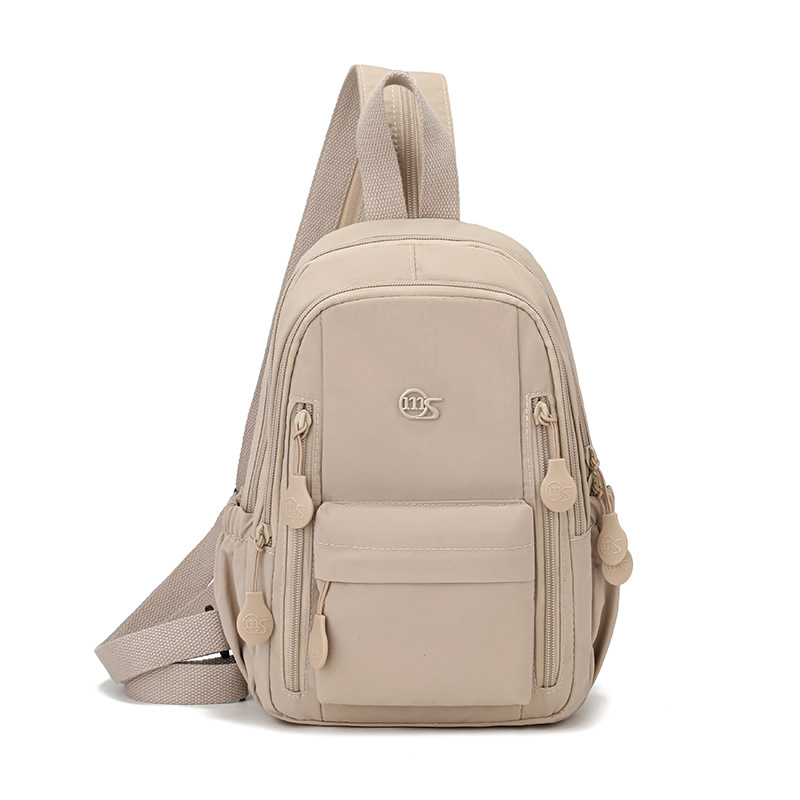 Geantă crossbody pentru călătorii casual, exterior din nailon, căptușeală din bumbac, închidere cu fermoar, impermeabilă