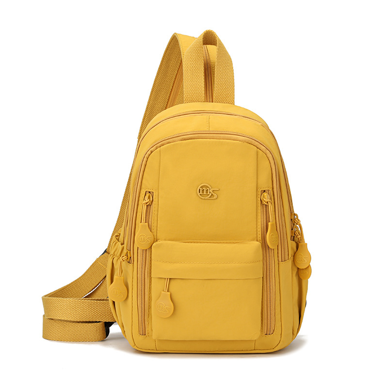 Geantă crossbody pentru călătorii casual, exterior din nailon, căptușeală din bumbac, închidere cu fermoar, impermeabilă