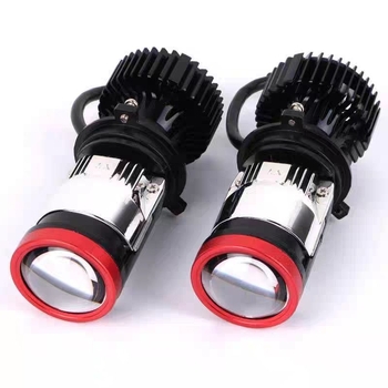 55W H4 autófényszóró lézeres mátrix lencsével, három fényforrással, integrált távoli és közel fény