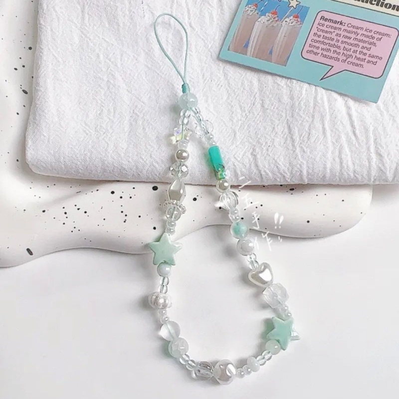 Lanyard pentru telefon din PVC, unisex, personalizabil, cataramă din plastic, lanț cu mărgele