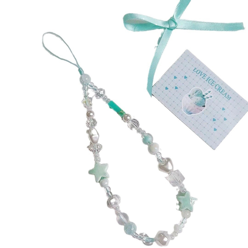 Lanyard pentru telefon din PVC, unisex, personalizabil, cataramă din plastic, lanț cu mărgele