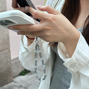 Pandantiv pentru telefon din aliaj, lucrat manual, stil feminin - accesoriu decorativ