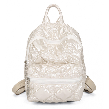 Rucsac cu aspect lucios plisat, design de tip cloud, capacitate mare pentru deplasări zilnice și școală (Material: Nylon; Captuseala: Poliester; Închidere: Fermoar; Buzunare interioare: buzunar cu fermoar, buzunar ID)