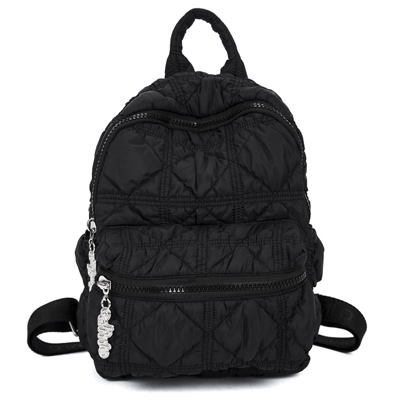Rucsac cu aspect lucios plisat, design de tip cloud, capacitate mare pentru deplasări zilnice și școală (Material: Nylon; Captuseala: Poliester; Închidere: Fermoar; Buzunare interioare: buzunar cu fermoar, buzunar ID)