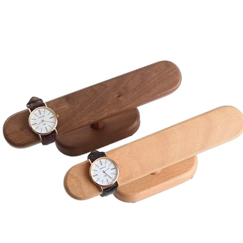 Drveni stalak za nakit za noćni ormarić — organizator za satove i narukvice, stolno skladištenje, 1 razina, seoski stil