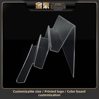 Akrylový trojúrovňový regál na kozmetiku, rebríkový štýl, ohýbanie za tepla