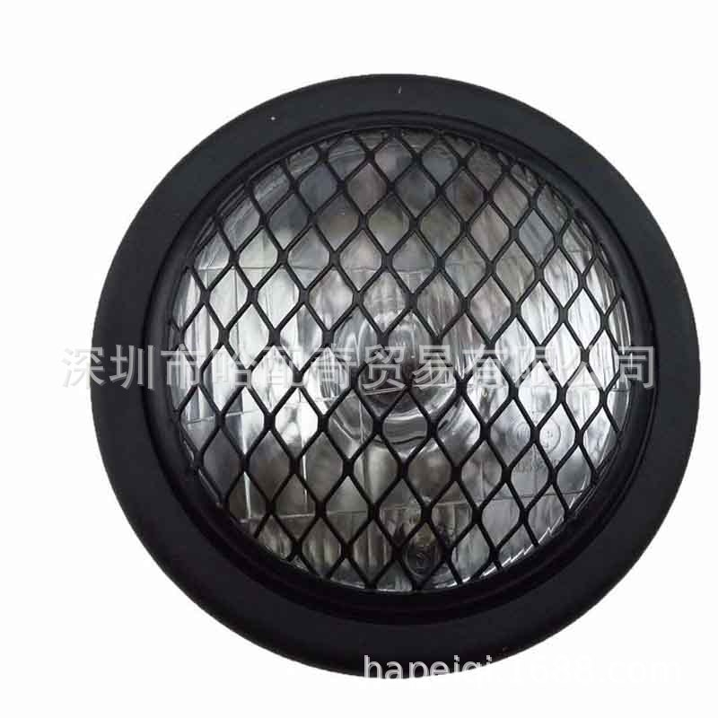 Motociklističko prednje svjetlo, model 2064, 35W, 12V, metalna konstrukcija, kompatibilno s univerzalnim modificijama.