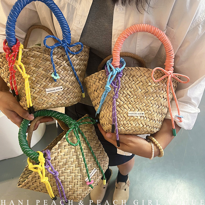 Hamalade — свеж и сладък стил, смесен материал, малка квадратна чанта за лято 2024