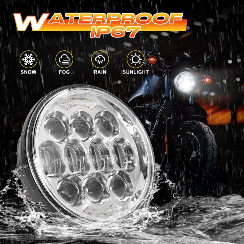 Harley motocikl LED prednje svjetlo LY-5.75-5D – 80W, 12V, 3500lm, IP67
