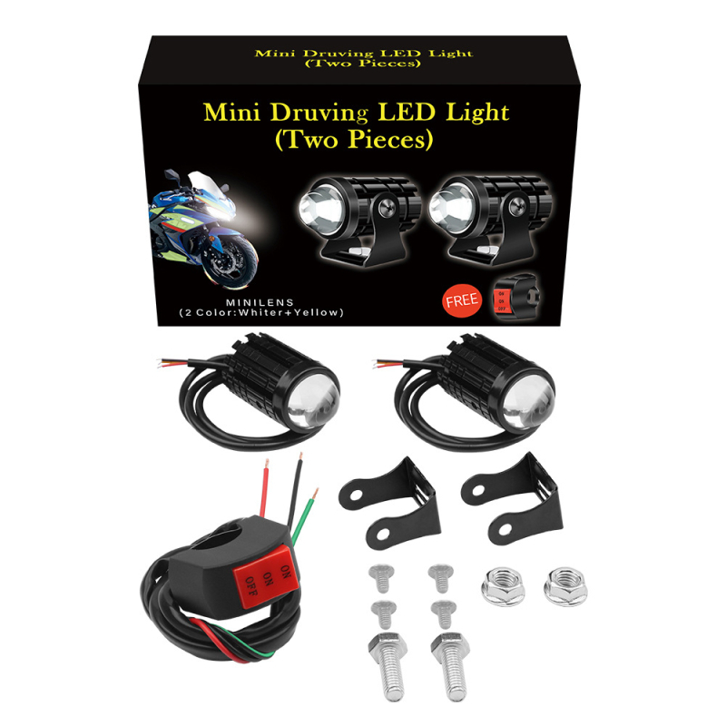 Dvobojni LED reflektor za motocikl, aluminijsko kućište, IP65, DC12-85V, 3500 lm