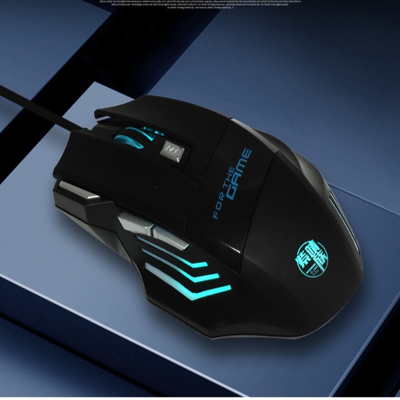 Laidinė žaidimų pelė G06 — 1600 DPI, USB jungtis, 5 mygtukai, ergonomiška