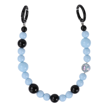 Χειροποίητο λουράκι κινητού με ακρυλικές χάντρες, crossbody αλυσίδα, σύρμα-σκοινί και μεταλλική αγκράφα