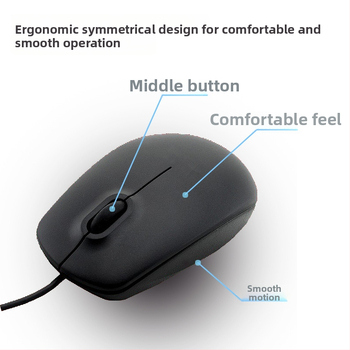 MS111 optinė laidinė USB pelė (1000dpi, 2 mygtukai, ergonomiška)