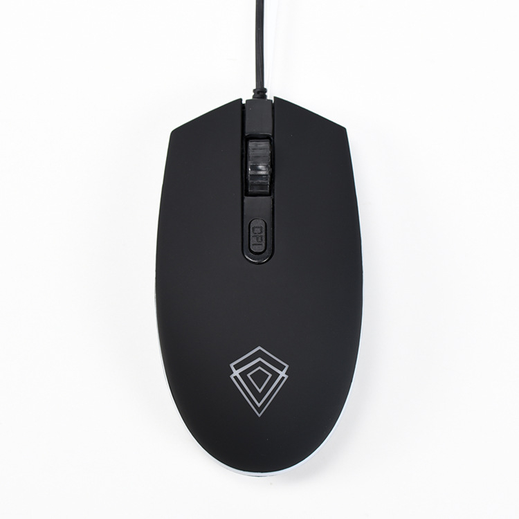 MS111 optinė laidinė USB pelė (1000dpi, 2 mygtukai, ergonomiška)