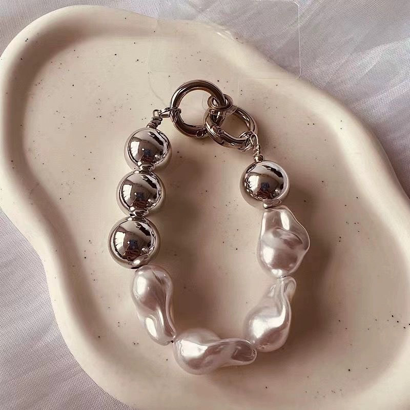 Privesak za telefon s nepravilanim bisernim školjkom, kreativan stil, dodatak za torbu i ključeve za žene