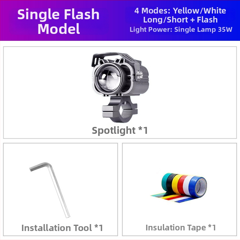 Motocikl LED spot svjetlo – aluminijska legura, 12-85V, 2A, IP67, 6800LM