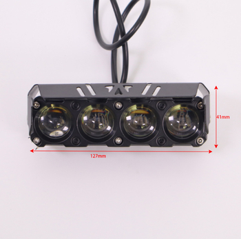 TCYATO Vanjski LED Projktor za Motocikl – Projektor sa Četiri Leće, Visok i Niži Snop, Aluminijsko Kućište, IP68, 12-80V, 20W