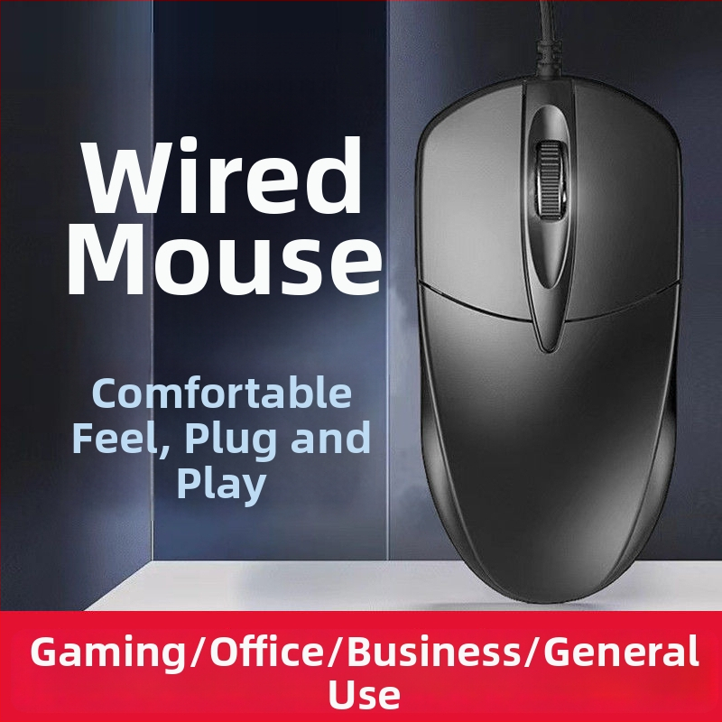 Optinė laidinė USB pelė M2, 2 mygtukai, skirta verslo/biuro ir nešiojamiems kompiuteriams