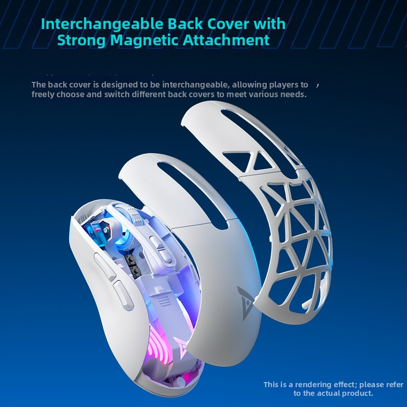 Titanium TSG809 Bezvadu spēļu pele ar Bluetooth dubult režīmu (2.4G + Bluetooth), uzlādējama, DPI 10000, 7 pogas, USB savienojums