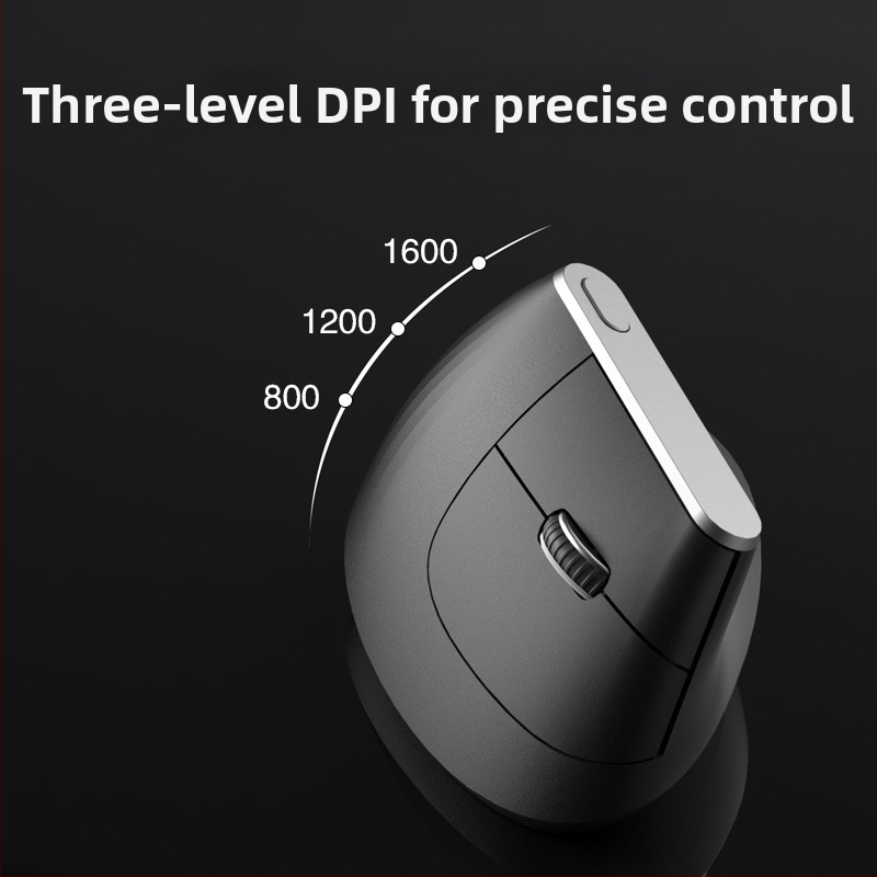 Mouse Bluetooth vertical ergonomic, dual-mode, silențios, 7 butoane, DPI 800–2400, modelul 890, Plug‑and‑Play