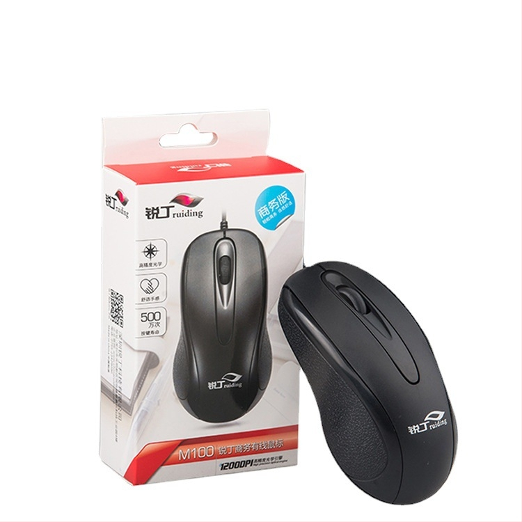 Ruiding M100 optická USB drôtová myš, 1000 DPI, 3 tlačidlá, 1,5 m kábel