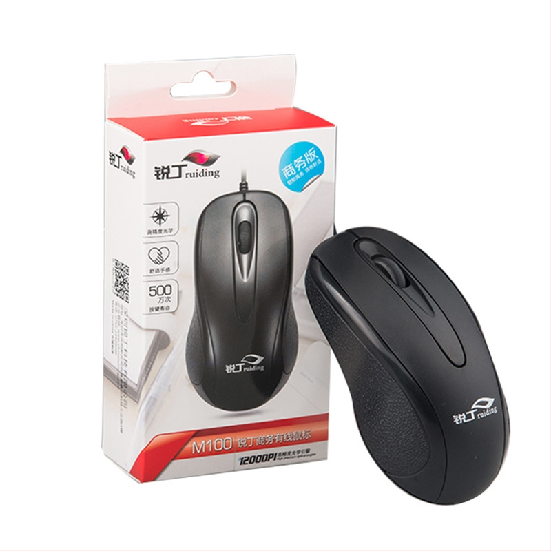 Ruiding M100 optická USB drôtová myš, 1000 DPI, 3 tlačidlá, 1,5 m kábel
