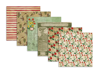 Ρετρό αυτοκόλλητα για scrapbooking, μη αυτοκόλλητο φόντο με μοτίβδες χαρτιού, χειροποίητη τέχνη από χαρτί, εκτυπωμένο