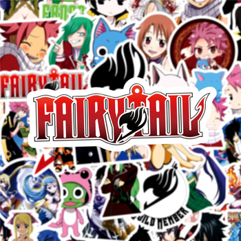 Σετ αυτοκόλλητων Fairy Tail - PVC αυτοκόλλητα, μοτίβο anime, μοντέρνο μινιμαλιστικό στυλ, χωρίς λογότυπο, χωρίς άδεια IP