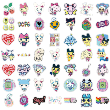 Σετ αυτοκόλλητων Tama-Chan με καρτούν στυλ, 50 τεμάχια, PVC, αυτοκόλλητα DIY διακόσμησης για κινητά τηλέφωνο, μπουκάλια νερού και υπολογιστές