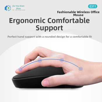 Fox E311 bezvadu pele ar 2 pogām, optiskais sensors, ergonomisks dizains, 80 g, biroja lietošanai