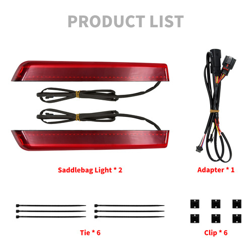 Мотоциклетен индикатор за завой за Harley Road Glide King — LED светодиодно осветление за багажник, Coolmoto, живот на експлоатация 5 години