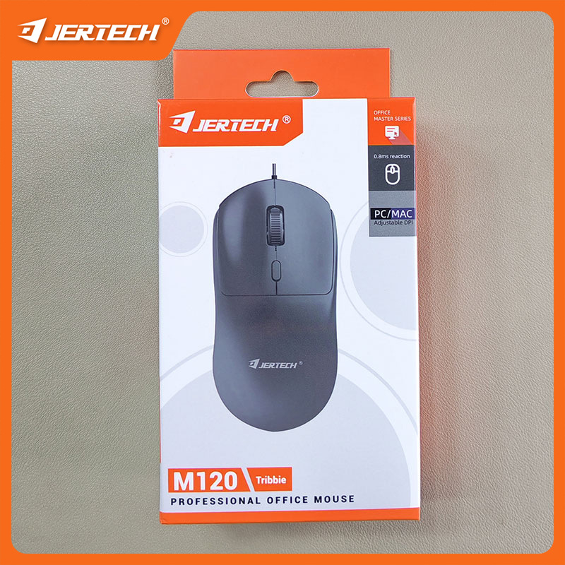 Jertech M120 ενσύρματο οπτικό ποντίκι, 800–1600 DPI, USB, εργονομικό