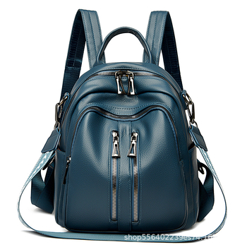 Дамска PU раница, градски минималистичен стил, ципно затваряне, водоустойчива, подплата от полиестер