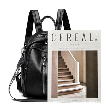 Dámsky PU batoh, mestský minimalistický štýl, zapínanie na zips, vodeodolný, podšívka z polyesteru