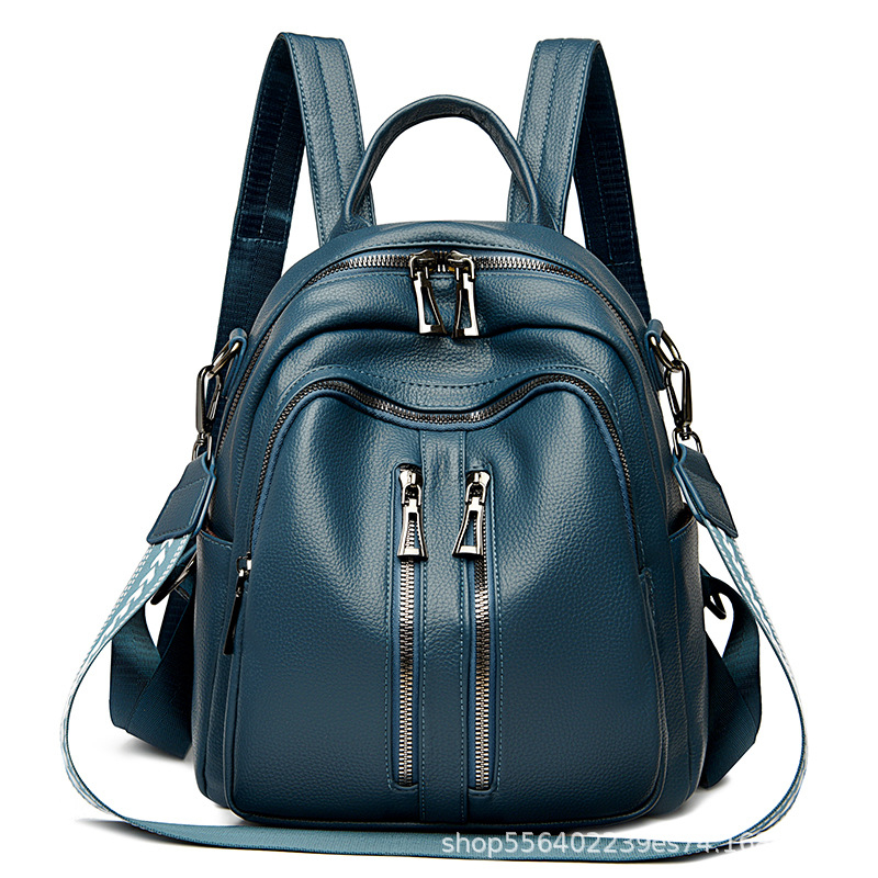 Дамска PU раница, градски минималистичен стил, ципно затваряне, водоустойчива, подплата от полиестер