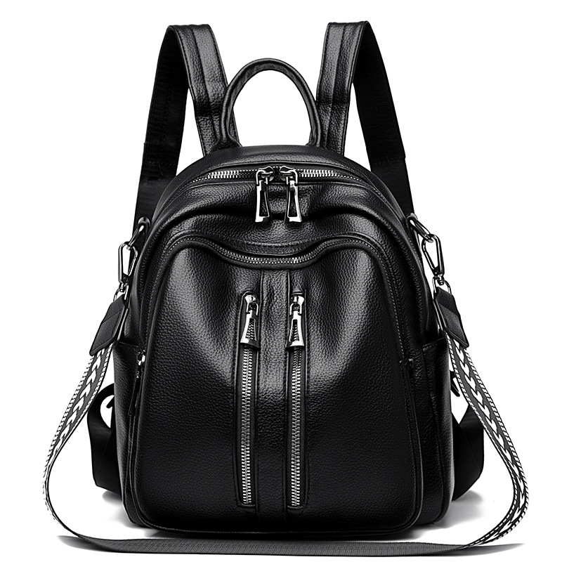 Дамска PU раница, градски минималистичен стил, ципно затваряне, водоустойчива, подплата от полиестер