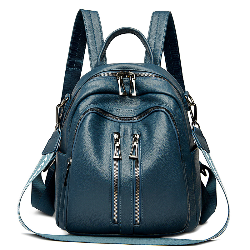 Дамска PU раница, градски минималистичен стил, ципно затваряне, водоустойчива, подплата от полиестер